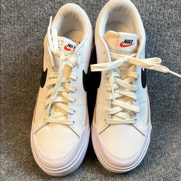 Nike Women's White Black Gold Platform Sneakers - Picture 11 of 11